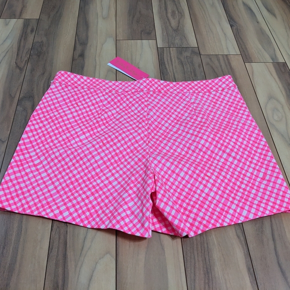 NWT! Lilly Pulitzer Arabeth Stretch Shorts Love Potion Pink Check Me Out Size 14 - Picture 15 of 15